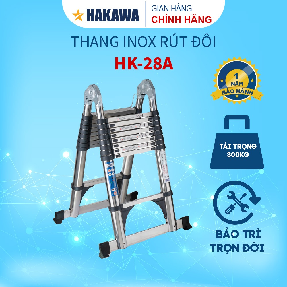 Thang inox Hakawa HK-28A - Bảo Hành Chính Hãng 12 Tháng