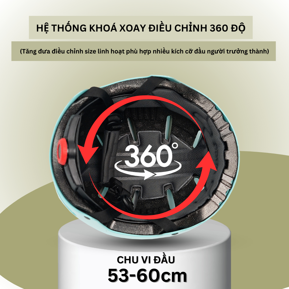 Nón Thể thao HOSS AT50H Siêu Nhẹ Tăng Đưa Chỉnh Size Linh Hoạt - Tặng Tai Mèo, Tai Gấu Ngẫu Nhiên