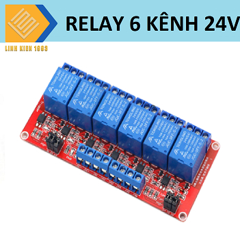 Module Relay 6 kênh 24V có opto cách ly mức LOW và HIGH 24VDC