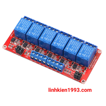 Module Relay 6 kênh 24V có opto cách ly mức LOW và HIGH 24VDC