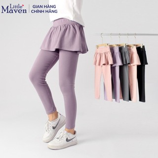 Quần leg liền váy AOWKULAE  AKL thu đông cho bé gái size đại 17-45kg nhiều màu MD1017 - Little Maven Chính Hãng 