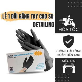 Găng tay cao su chống hóa chất không bột nitrile/viny Blend Gloves dùng Detailing, xăm, y tế lẻ 1 đôi Nhật Bản Mart