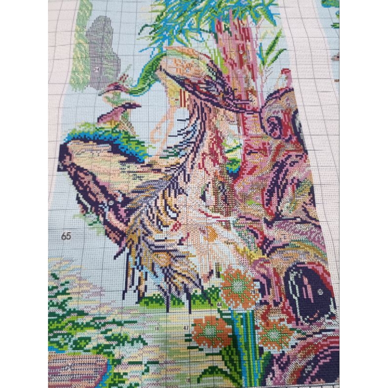 Tranh thêu kín Tùng Cúc Trúc Mai MN0265-150x100cm