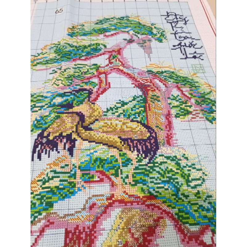 Tranh thêu kín Tùng Cúc Trúc Mai MN0265-150x100cm