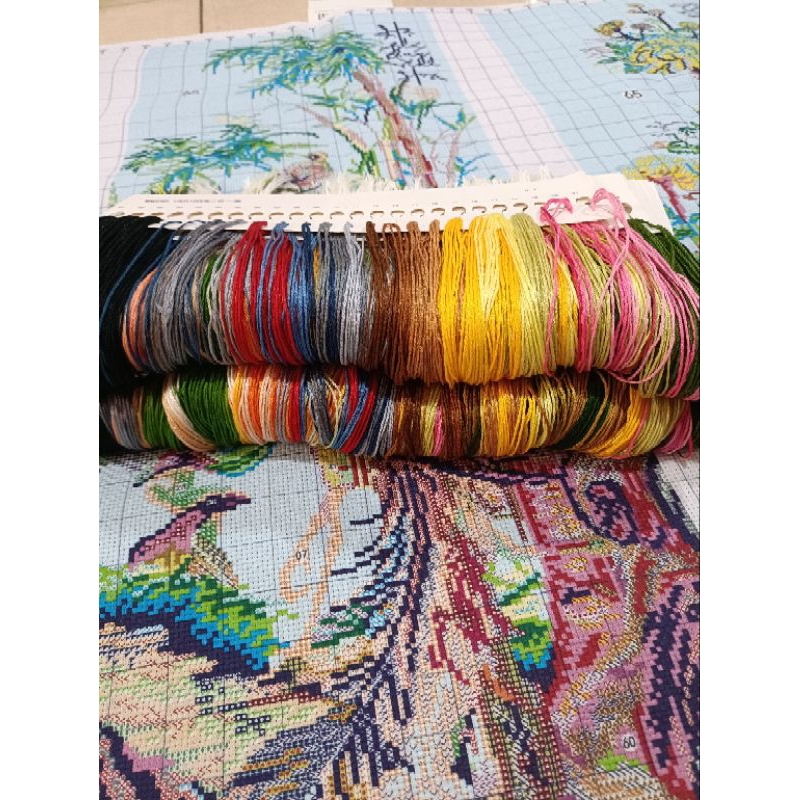 Tranh thêu kín Tùng Cúc Trúc Mai MN0265-150x100cm