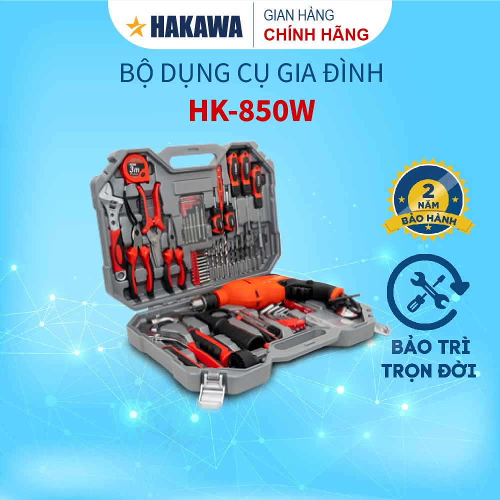 Bộ máy khoan gia đình (88 chi tiết ) HAKAWA - HK-850 - Sản phẩm chính hãng - Bảo Hành·2 năm