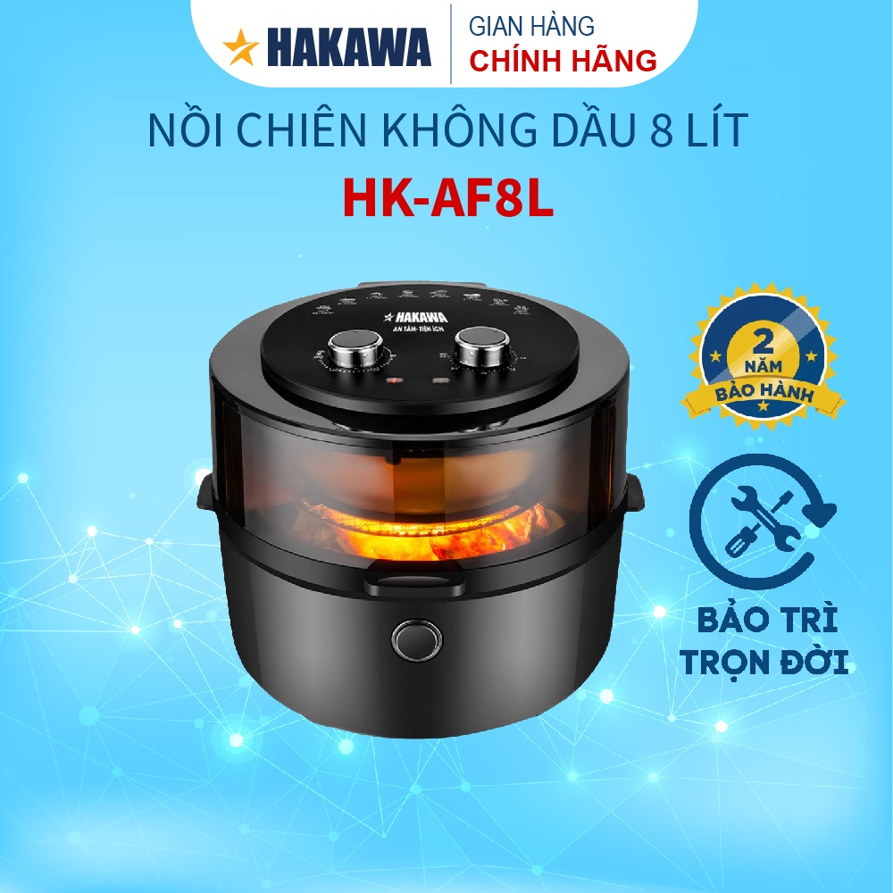 Nồi Chiên Không Dầu HAKAWA HK-AF8L - Bảo hành chính hãng 2 năm