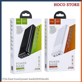 ✅Mẫu Mới✅ Pin Sạc Dự Phòng 2 Cổng USB Sạc Nhanh 2A Chính Hãng  Hoco J72 J72A dung lượng 10000mAh / 20000mAh- BH 1 NĂM
