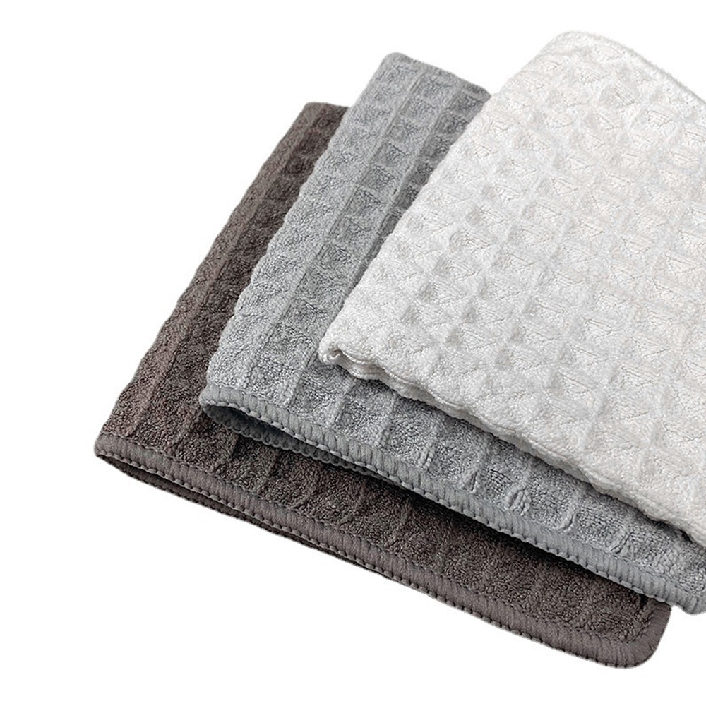 Combo 3 khăn lau bếp đa năng 2 mặt siêu thấm, khăn lau tay, lau kính, lau bát đĩa, cốc chén