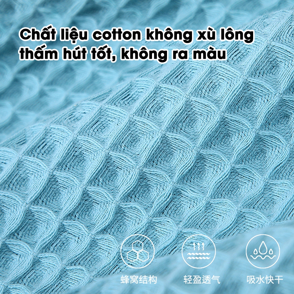 Combo 3 khăn lau bếp đa năng 2 mặt siêu thấm, khăn lau tay, lau kính, lau bát đĩa, cốc chén