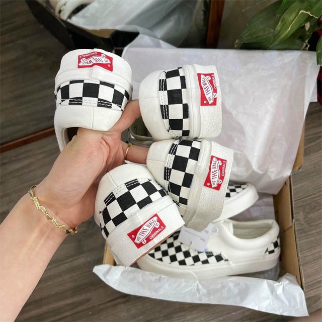 Giày Sneaker Vans Caro Buộc Dây Cao Cấp Dành Cho Nam Nữ Dễ Phối Đồ
