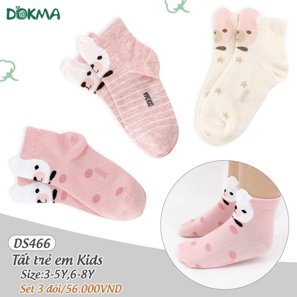 Tất vớ 3-5y, 6-8y Dokma bé gái, bé trai DS465, DS466, DS468, DS469