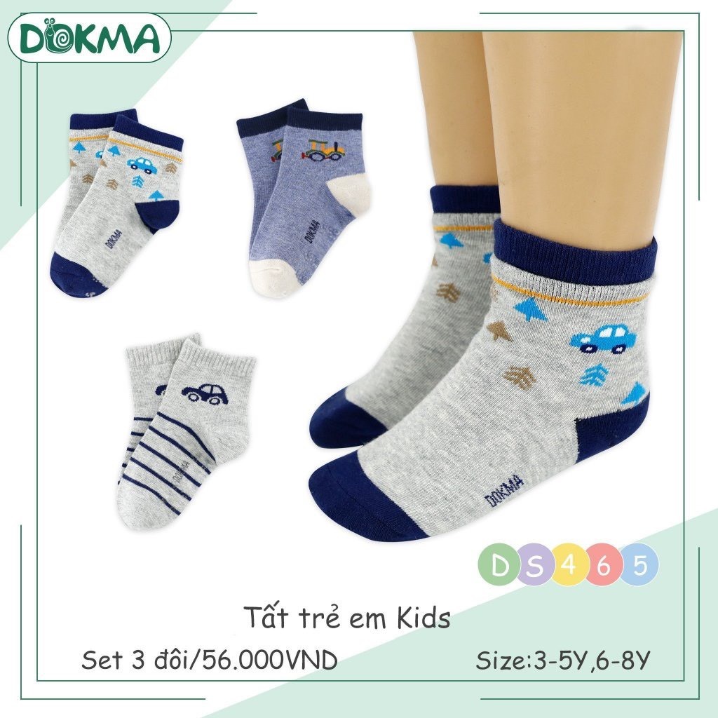 Tất vớ 3-5y, 6-8y Dokma bé gái, bé trai DS465, DS466, DS468, DS469