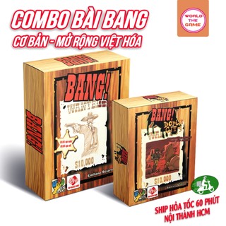 Bài Bang! Cơ bản và Mở rộng Bang! Dodge City Việt hoá gắn kết gia đình và bạn bè lên tới 166 lá bài