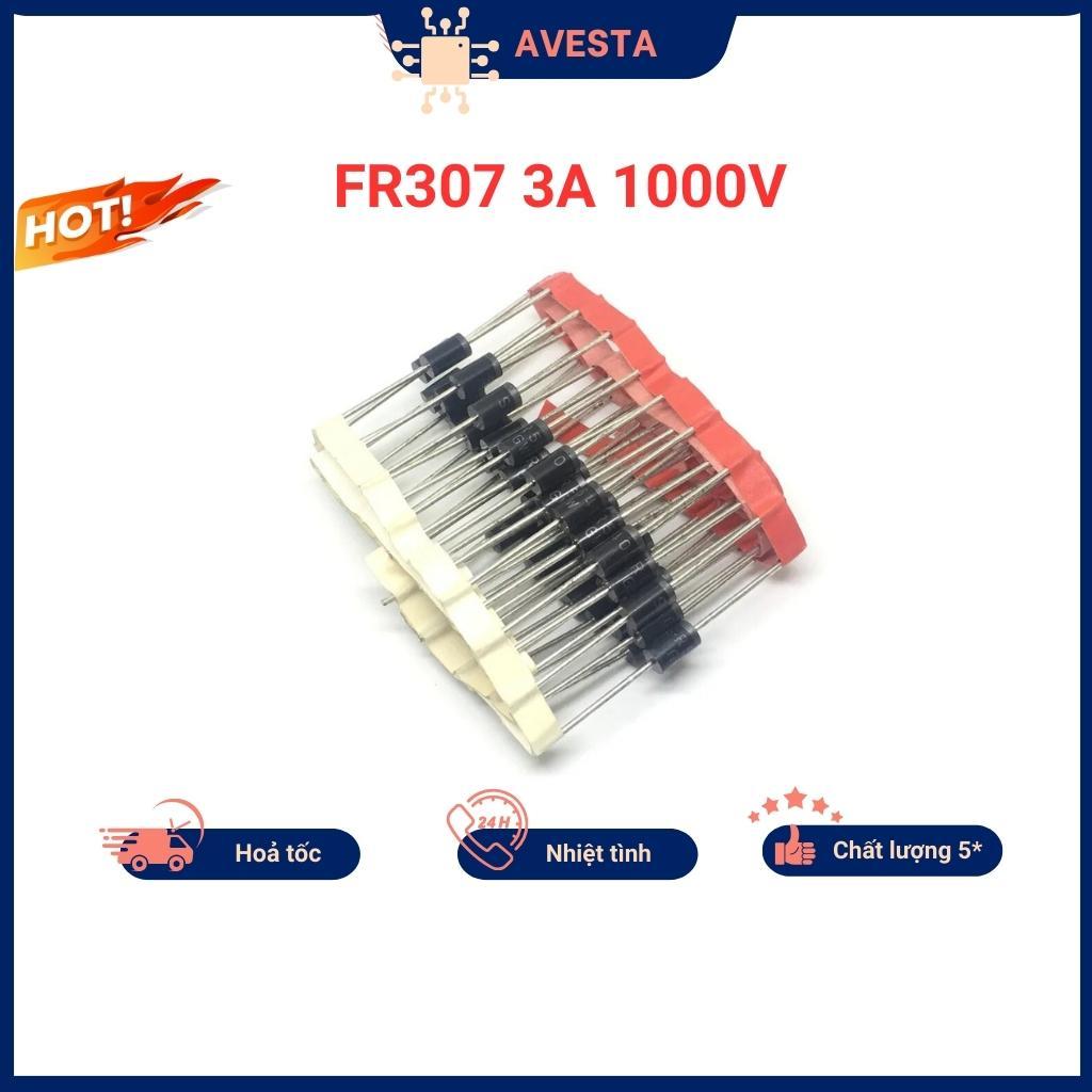 FR307 Diode xung 3A 1000V DIP đóng dây avesta
