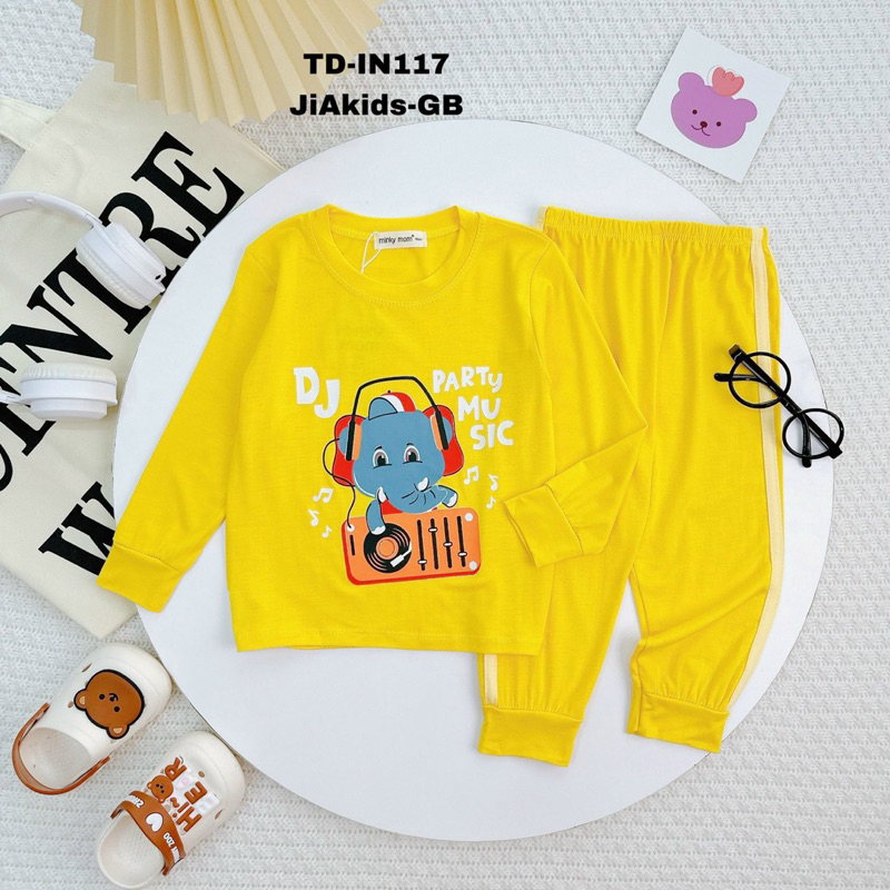 Tay dài quần dài thun lạnh bé 8-18 kí