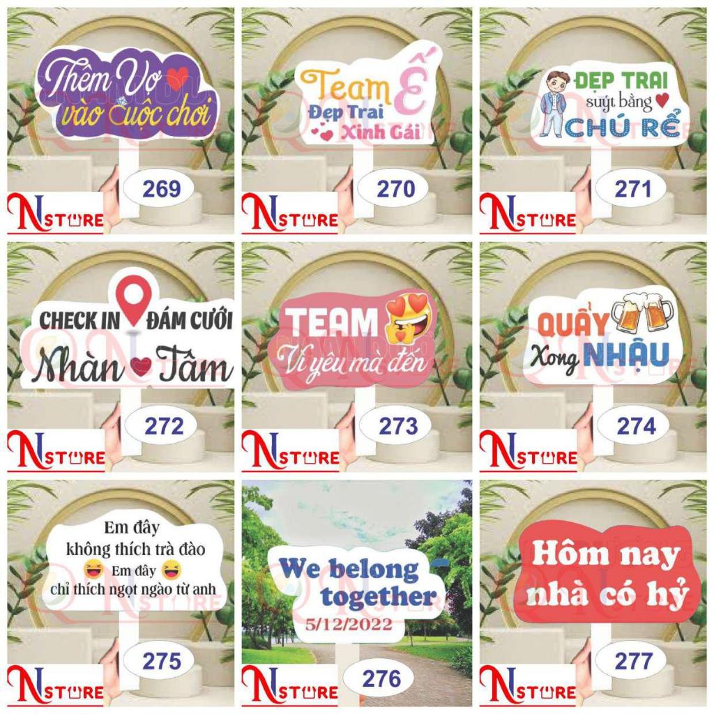 Hastag đám cưới, Hashtag cầm tay đám cưới - 1000 Mẫu Hot nhất năm - Shop sẵn hàng