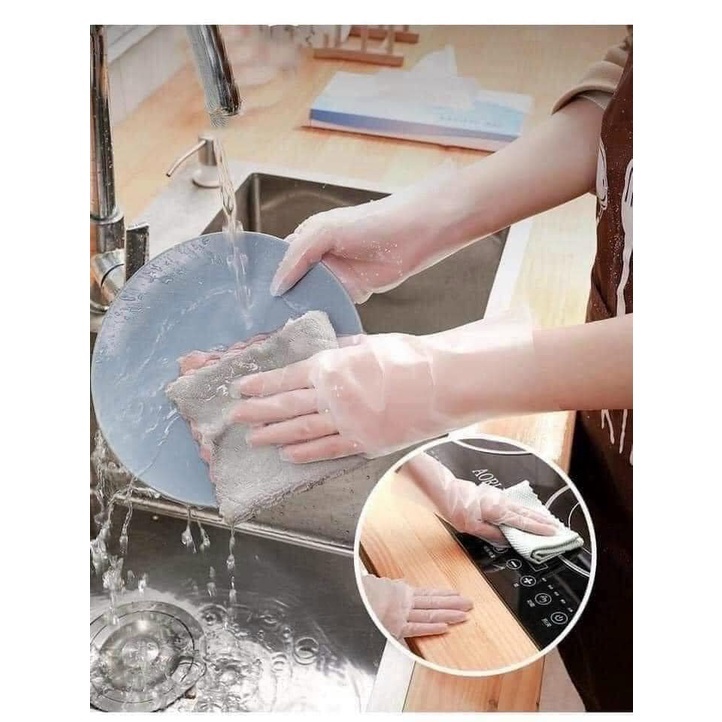 Hộp 100 găng tay Victoria Bay chất liệu TPE siêu dai , găng tay siêu dai rửa bát làm bếp vệ sinh