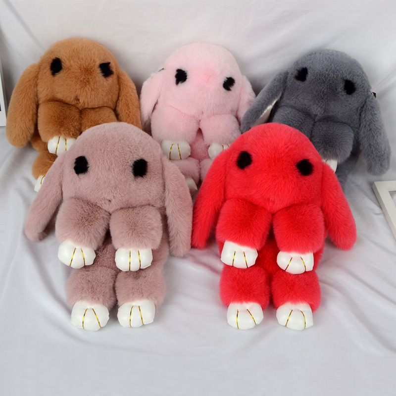 Túi Đeo Chéo Vai Hình Thỏ Bông, Lông Mềm Mịn, Dễ Thương Phong Cách Hàn Quốc Dành Cho Bé Gái, Bạn Nữ