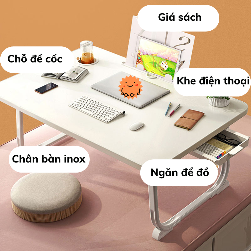 Bàn Học KIMCHI Thiết Kế Tích Hợp Thông Minh Có Giá Đỡ Điện Thoại Và Ngăn Kéo