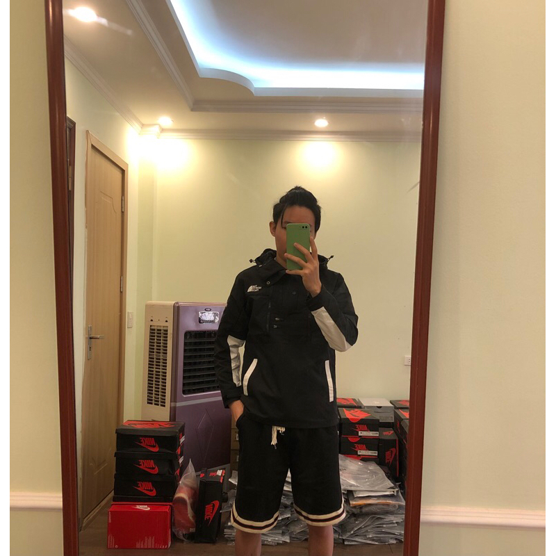 TheNorthFace jacket áo khoác gió nữ full black