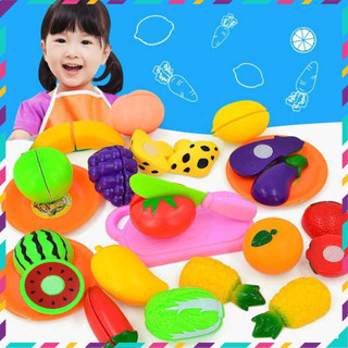 Đồ chơi cắt hoa quả, trái cây nhựa cho bé giúp bé bé học các kỹ năng phân biệt cầm nắm và cắt thái