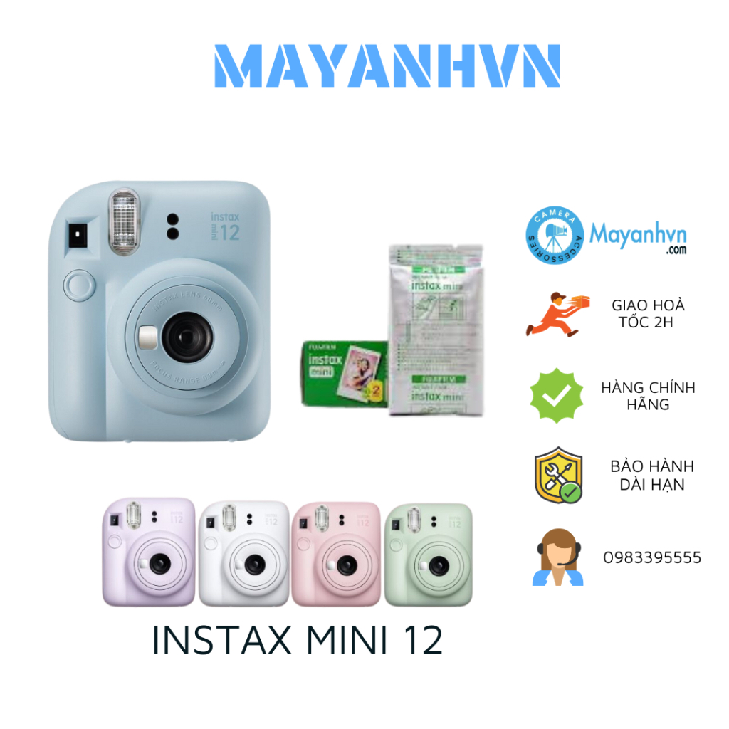 Instax Mini 12 / Instax Mini 11 - Máy ảnh chụp lấy ngay Fujifilm Instax Mini 12/ mini 11 - Hàng chính hãng