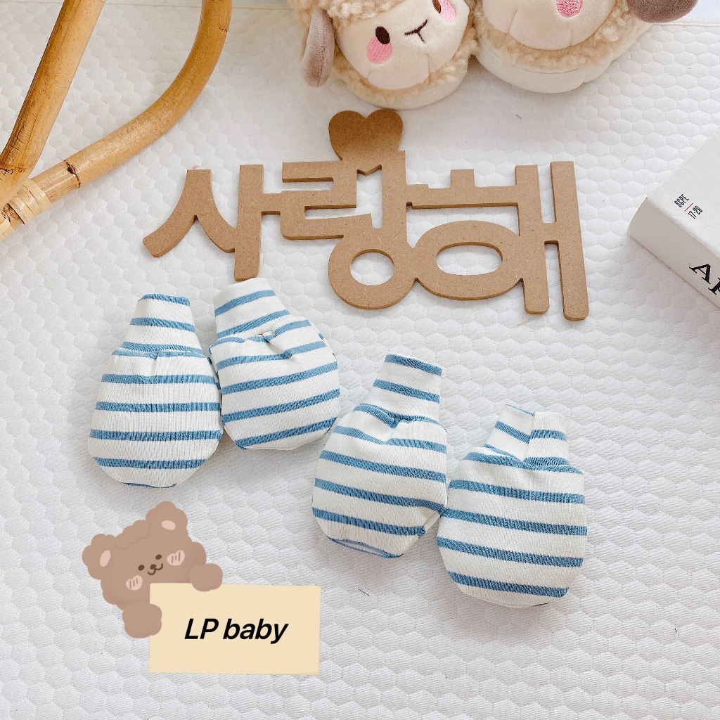 Sét 2 đôi bao tay KẺ NỈ HÀN QUỐC ẤM ÁP cho bé BT5