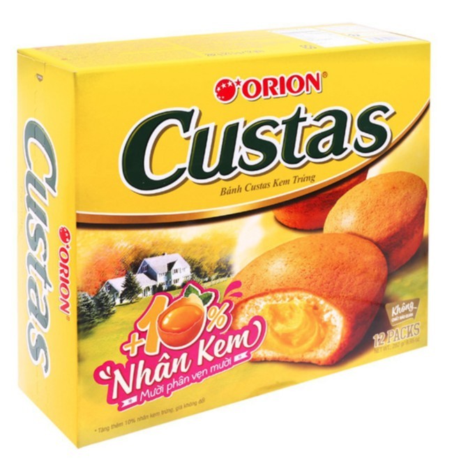 Bánh Custas Orion nhân kem hộp 282g