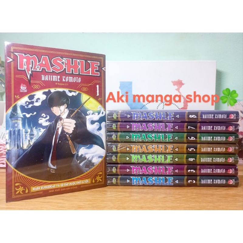 Combo Mashle tập 1-12 kèm poster tập 10