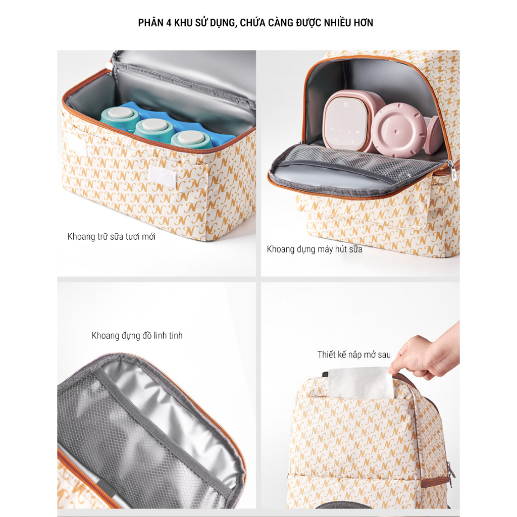 Balo giữ lạnh sữa cỡ lớn PHANPY | NCVI