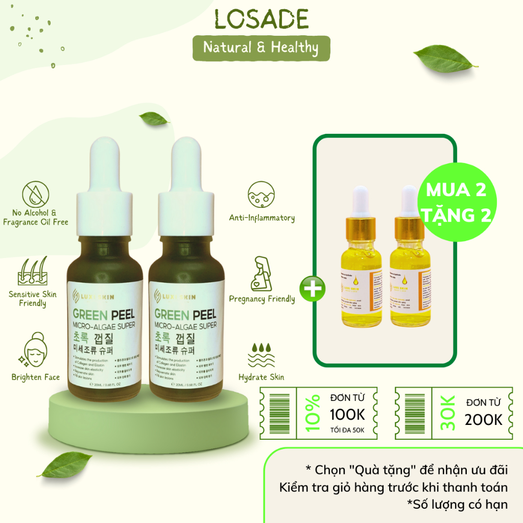 Peel Da Vi Tảo Tái Tạo Da Làm Mờ Vết Thâm Nếp Nhăn, Sẹo Lột Da Để TẩyTế Bào Chết. Thích Hợp Cho Mặt, Nách, Mông Và Lưng