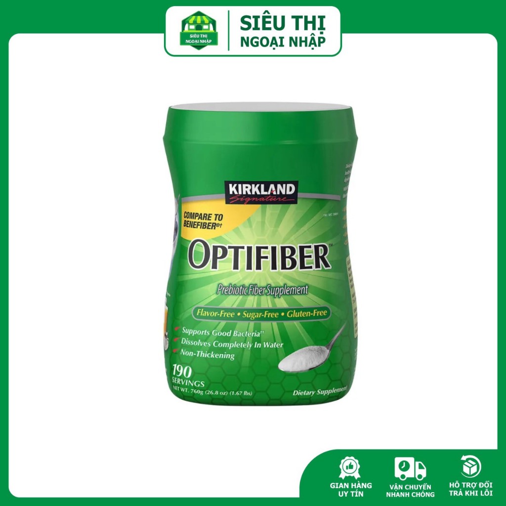 Date 10/26 Bột Hòa Tan Bổ Sung Chất Xơ Kirkland Signature OPTIFIBER Natural Fiber 760g