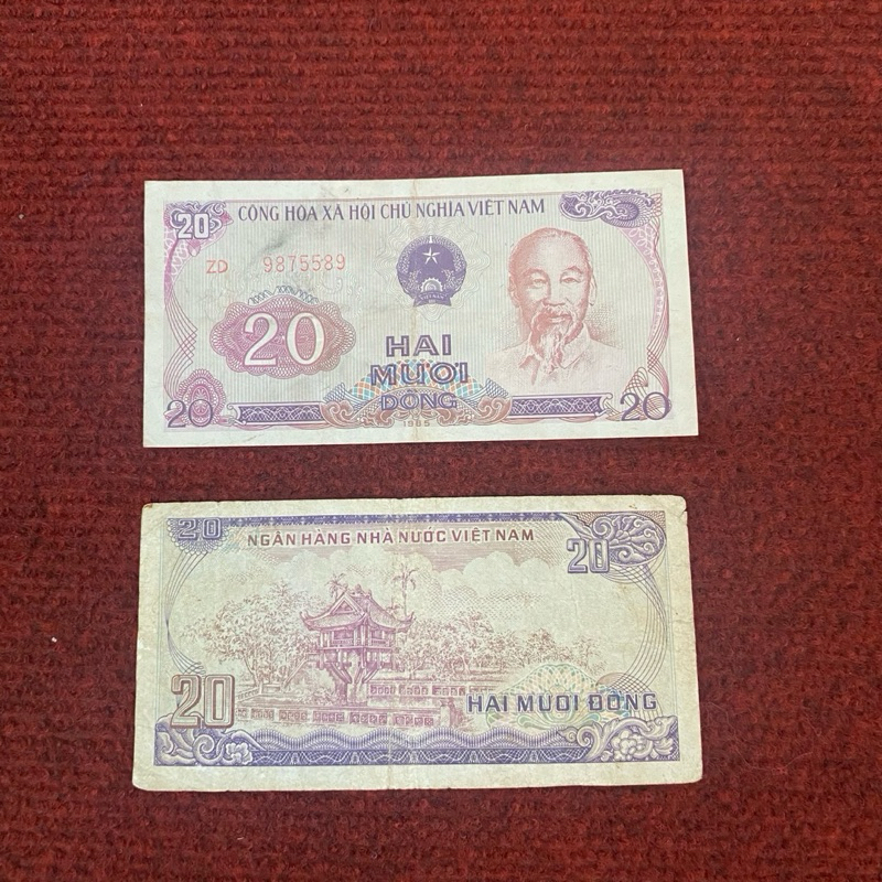Tờ 20 xưa năm 1985 sưu tầm kỉ niệm