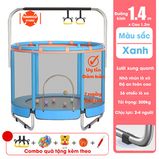 Nhà nhún nhảy cho bé vui chơi vận động mẫu HAMI51 kết cấu lò xo chắc chắn chịu lực cao rộng 1.4m
