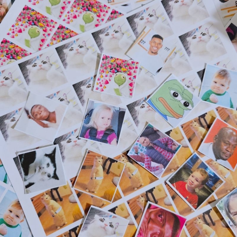Set sticker hình dán meme 3x3 vui nhộn trang trí dễ thương