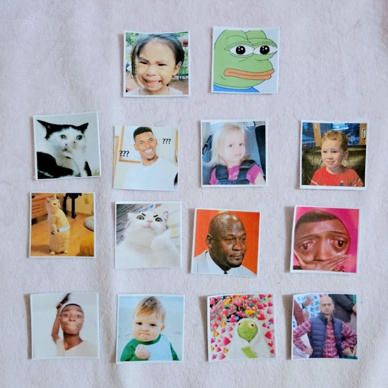 Set sticker hình dán meme 3x3 vui nhộn trang trí dễ thương