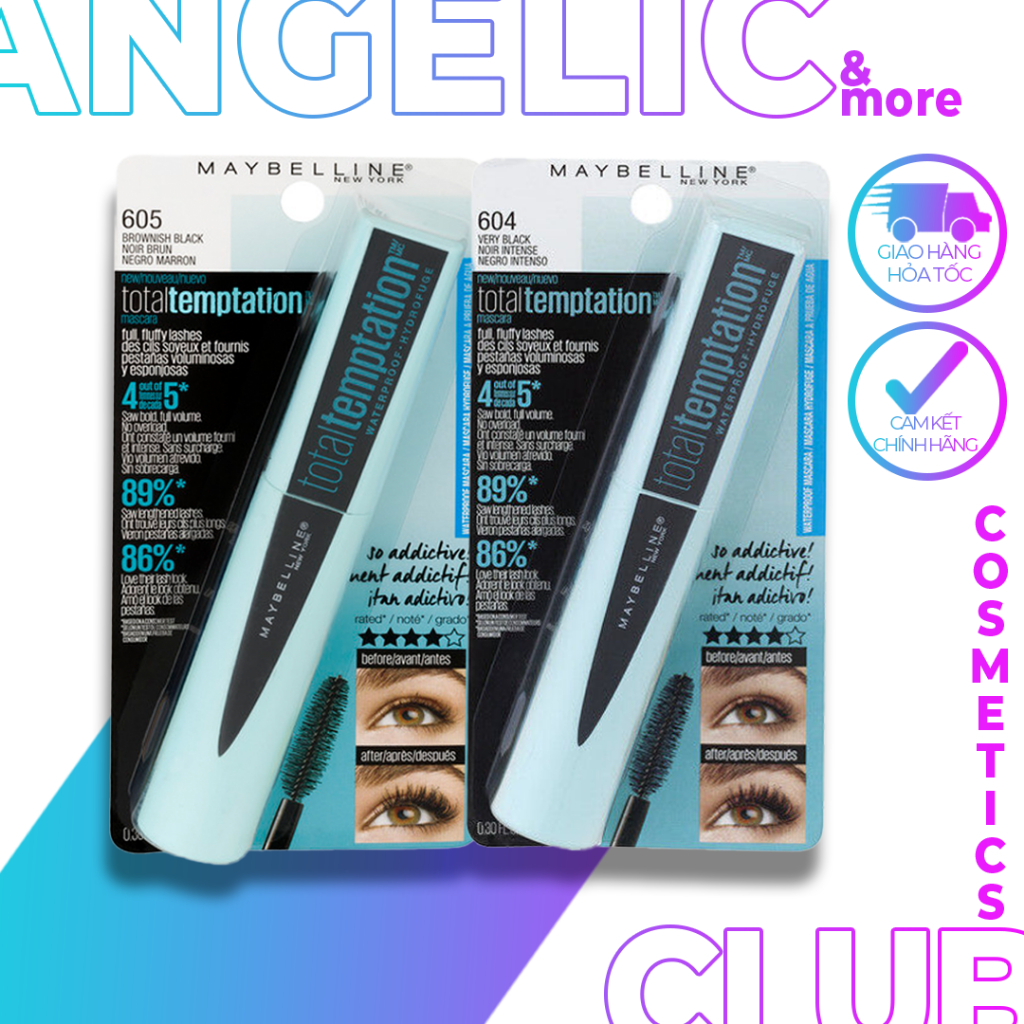 Mascara Maybelline Total Temptation Làm Dày Mi và Làm Dài Mi .