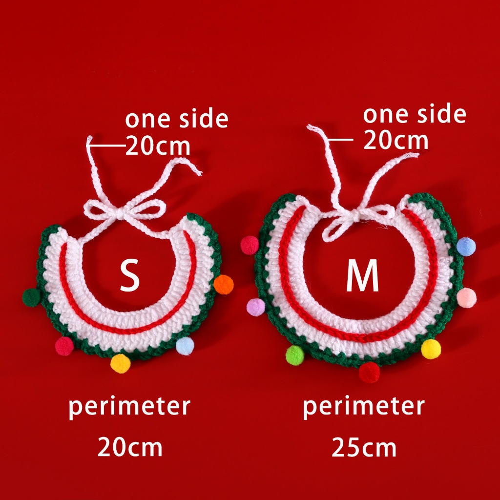 Combo THÔNG XANH nón và yếm len Noel cho chó mèo
