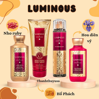 Bộ sản phẩm sữa tắm - lotion - body mist xịt thơm toàn thân bath & body works