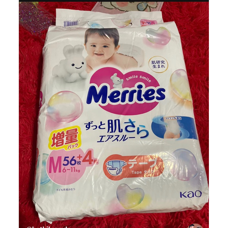 Tã bỉm MERRIES nội địa Nhật dán/quần NB82/S76/M60/M58/L50/XL44 SIZE S88 / M68 / L58 / M64 / L50 / XL44 DÁN QUẦN