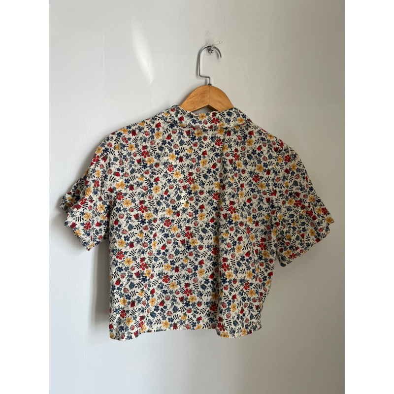 PASS ÁO CROTOP TAY NGĂN HOẠ TIẾT HOA SIBLING HOUSE SIZE M