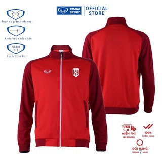 Áo Khoác CLB Sông Lam Nghệ An 2024 Grand Sport Đỏ Thun Nỉ Polyester Cao Cấp chính hãng khóa kéo bền bỉ