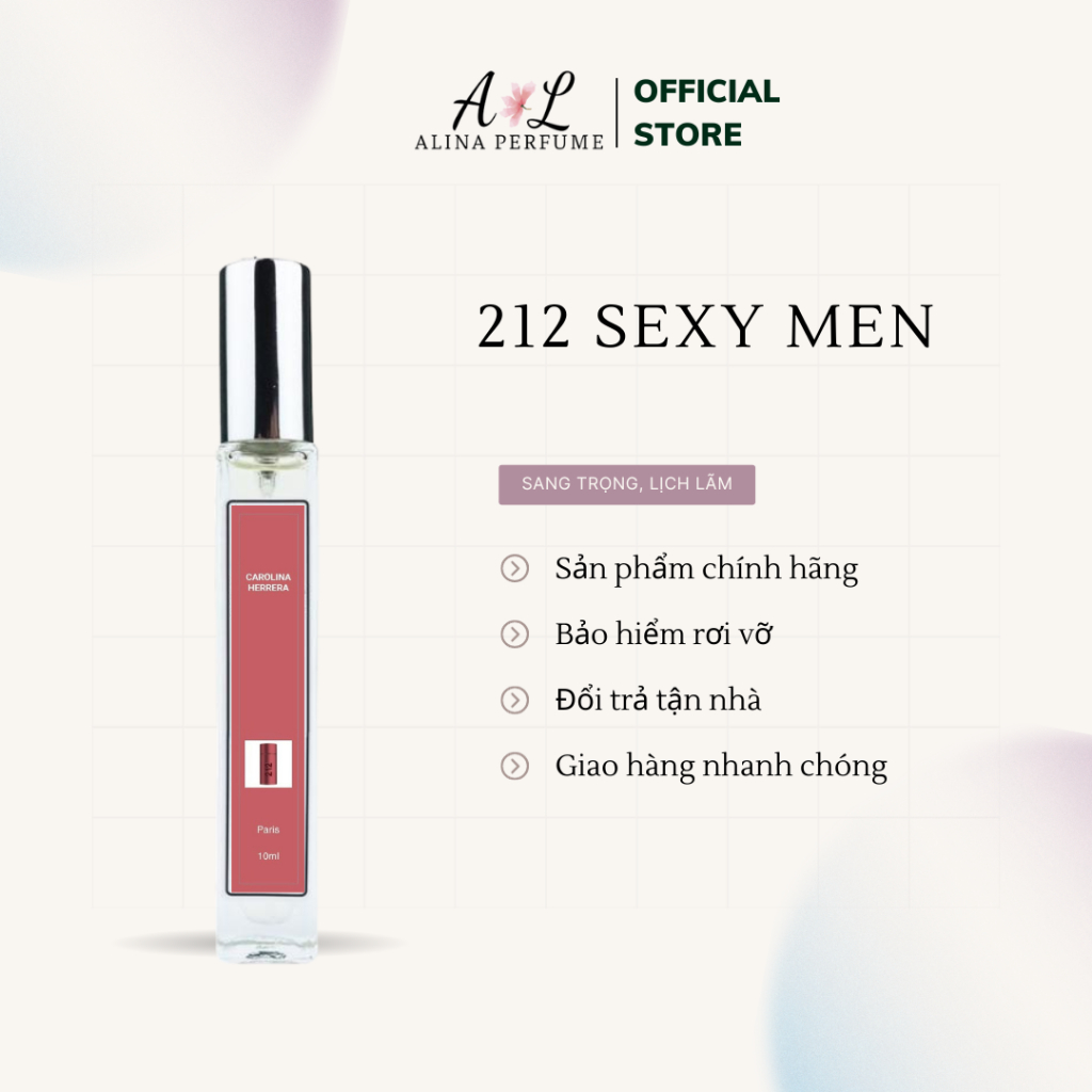 Nước Hoa Chiết Nam Alina Perfume 212 SEXY MEN Chính Hãng 10ml Sexy, Cuốn hút , Nam tính