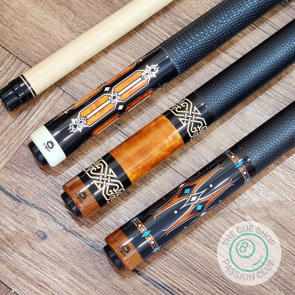 Cơ bida Omin XF-B Series lõi Carbon 60cm xuyên tâm, tay bọc da cao cấp tặng kèm đầy đủ phụ kiện.