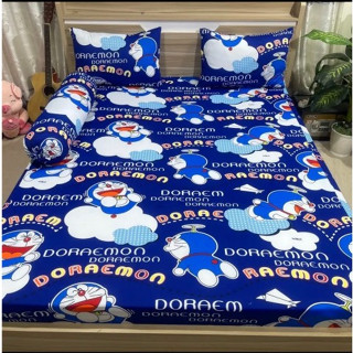 Bộ thun lạnh - bộ thun 4 món hình đoremon xanh đậm