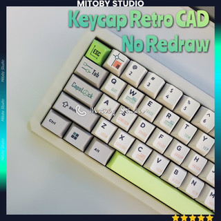 Keycap Retro CAD No Redraw cherry profile ChinaMK PBT dyesub bàn phím cơ Mitoby Studio