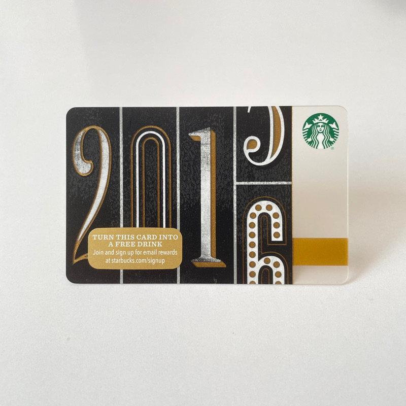 2710 THẺ STARBUCKS NHỰA US 2016, thẻ có trầy (thẻ đã sử dụng, dùng để sưu tầm)
