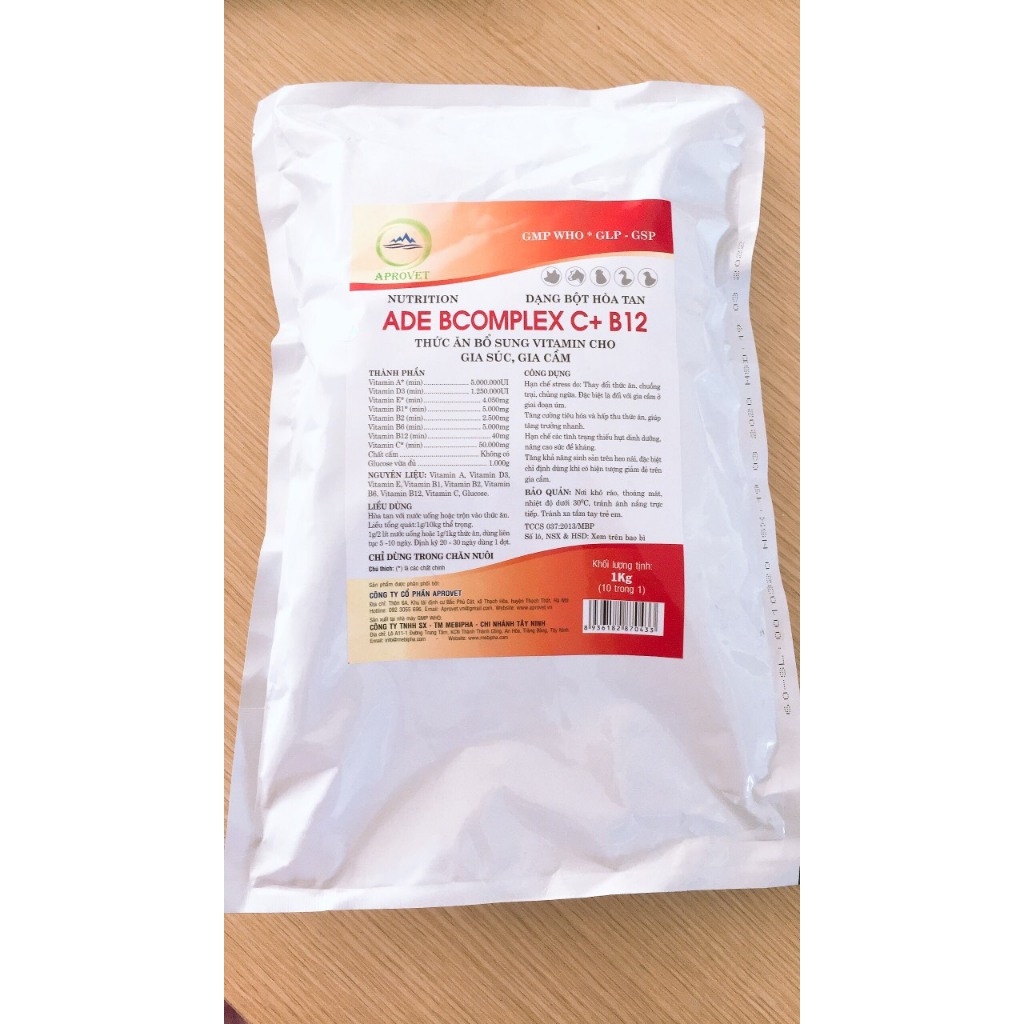 Thức ăn bổ sung vitamin, khoáng chất cho gia súc gia cầm ADE, bcomblex