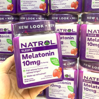 Gummies hỗ trợ ngủ ngon Natrol Melatonin Viên Mới - Kẹo Dâu hỗ trợ ngủ ngon